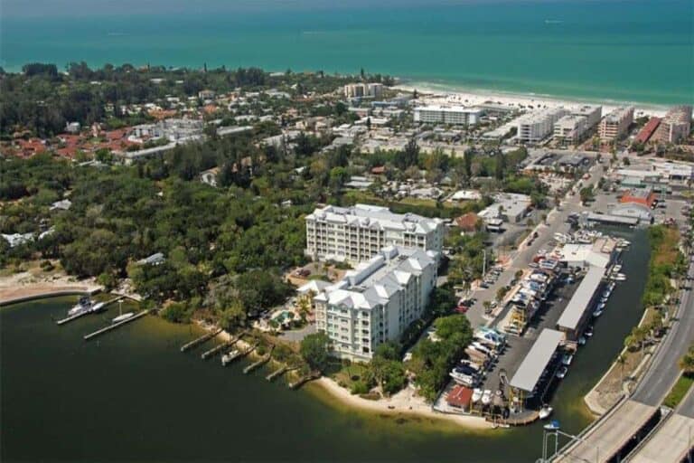 Paradise Cove Condos in Siesta Key, FL. - Aerial