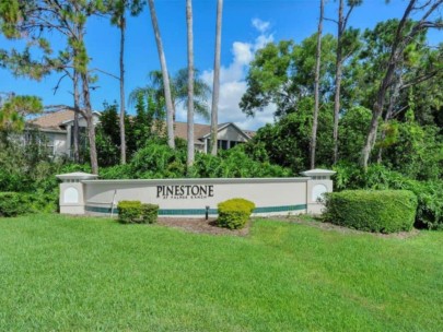 Pinestone Condos in Palmer Ranch Sarasota, FL. - Entrance Sign