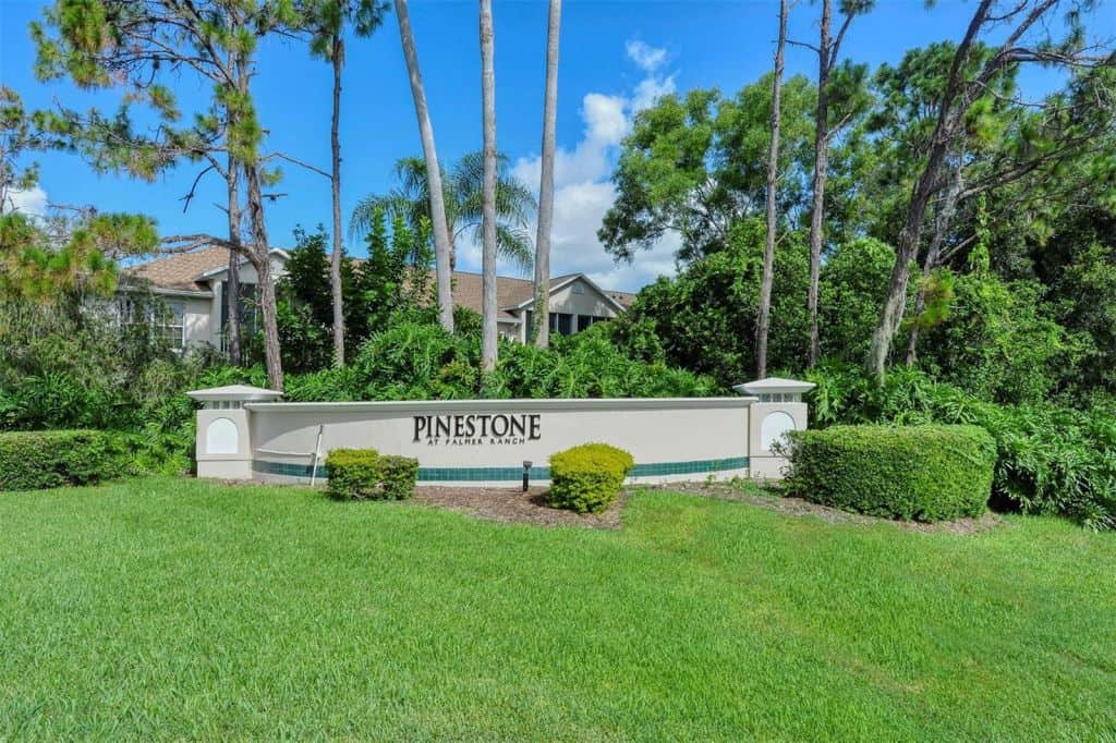 Pinestone Condos in Palmer Ranch Sarasota, FL. - Entrance Sign