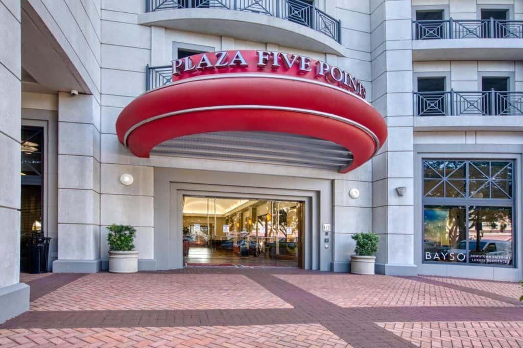 Plaza At Five Points Condos in Downtown Sarasota, FL. - Entrance