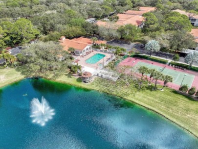 Plaza De Flores Condos in Palmer Ranch Sarasota, FL. - Lake Aerial