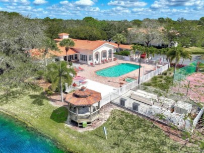 Plaza De Flores Condos in Palmer Ranch Sarasota, FL. - Pool Aerial