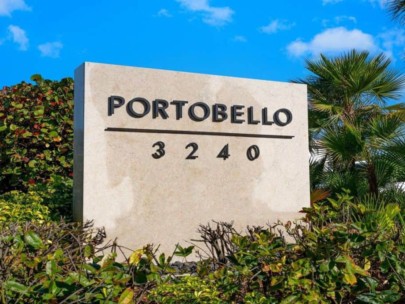 Portobello Condos in Longboat Key, FL. - Entrance Sign