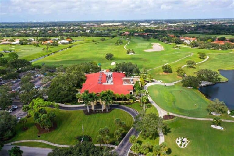 Prestancia in Palmer Ranch Sarasota, FL. - Clubhouse Aerial