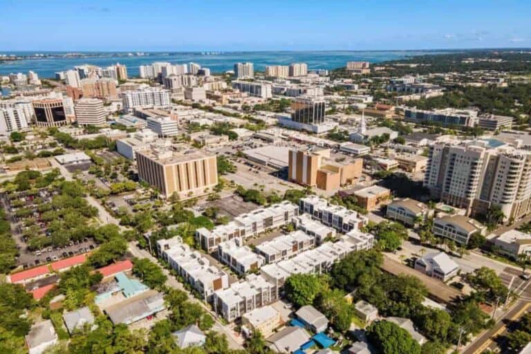 Q Condos in Downtown Sarasota, FL. - Aerial