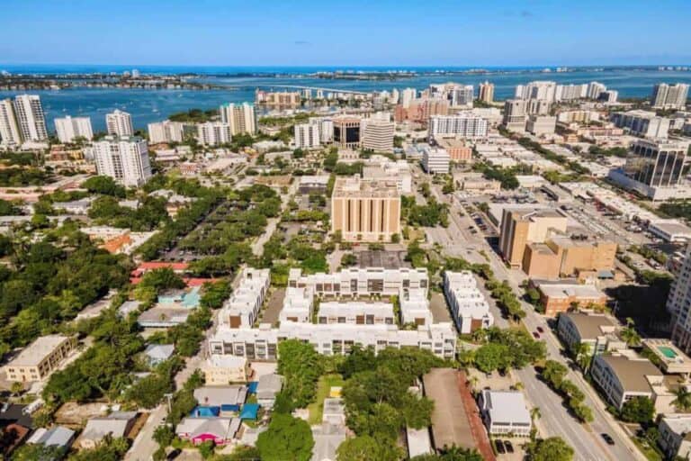 Q Condos in Downtown Sarasota, FL. - Aerial