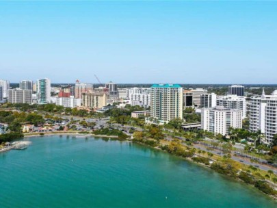 Regency House Condos in Downtown Sarasota, FL. - Bayfront Aerial