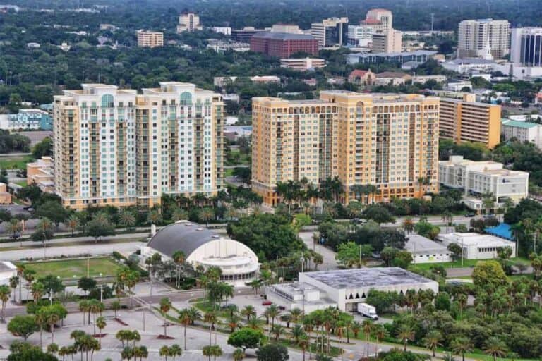 Renaissance Condos in Downtown Sarasota, FL. - Aerial