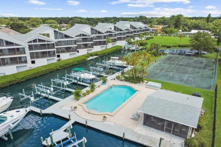 River Place Condos in Ellenton, FL. - Pool Aerial