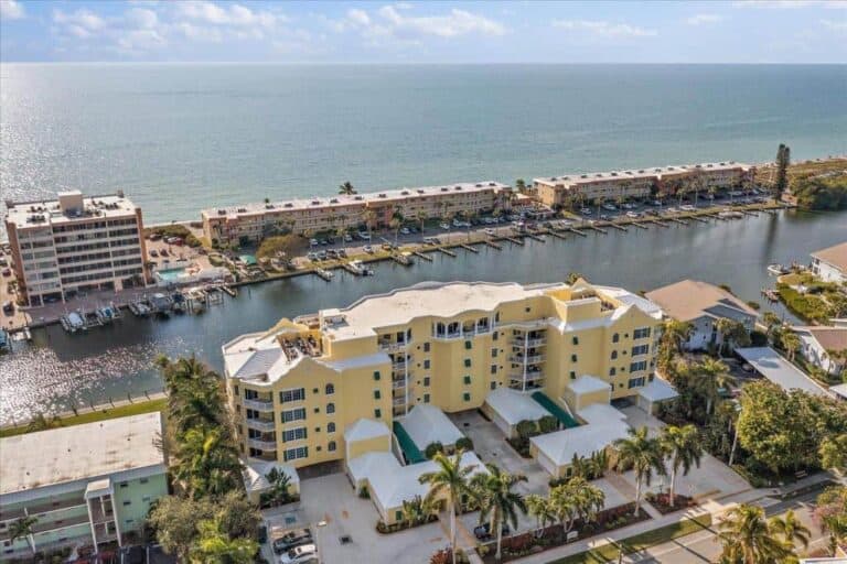 Somerset Cay Condos in Siesta Key, FL. - Waterfront Aerial