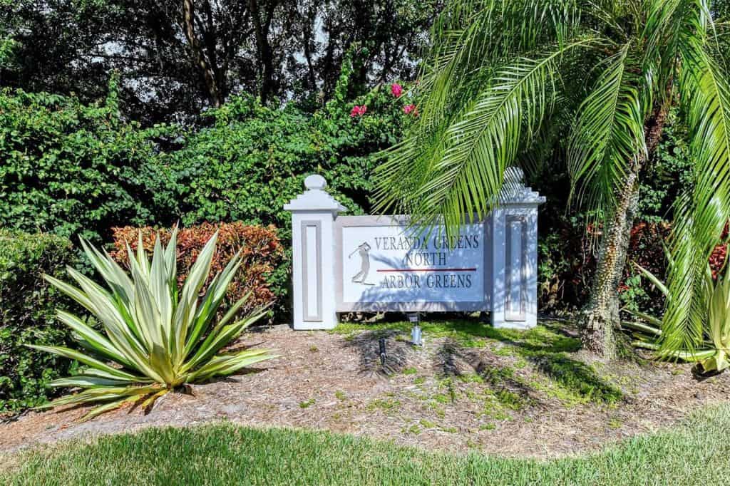 Veranda Green North in Palmer Ranch Sarasota, FL. - Entrance Sign