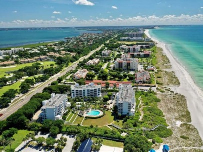 Sunset Beach Condos in Longboat Key, FL. - Aerial View