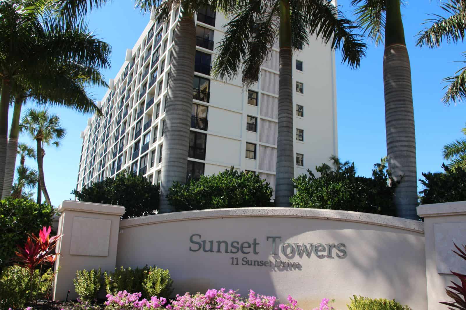 Sunset Towers Condos For Sale in Downtown Sarasota, FL.