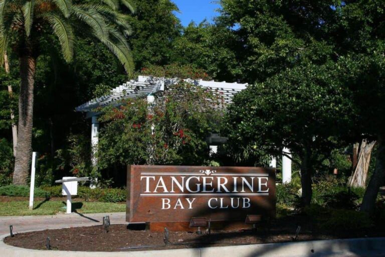Tangerine Bay Club in Longboat Key, FL. - Entrance Sign