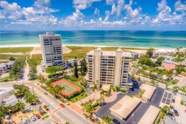 Terrace East Condos in Siesta Key, FL. - Aerial