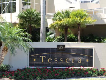 Tessera Condos in Downtown Sarasota, FL. - Entrance Sign