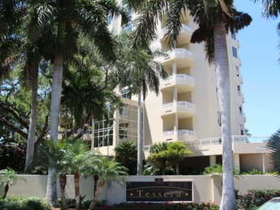 Tessera Condos in Downtown Sarasota, FL. - Entrance Sign