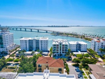 Toscano Condos in Downtown Sarasota, FL. - Aerial