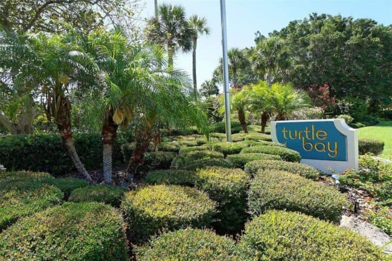 Turtle Bay Condos in Siesta Key, FL. - Entrance Sign