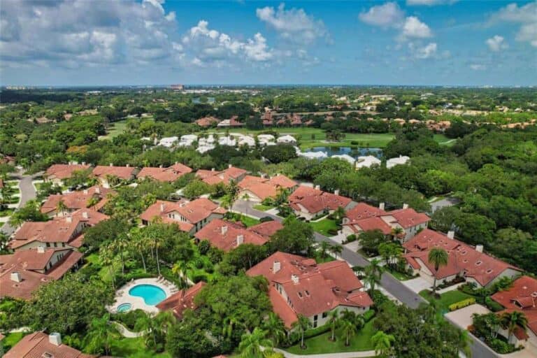 Villa D&#039; Este Condos in Palmer Ranch Sarasota, FL. - Aerial