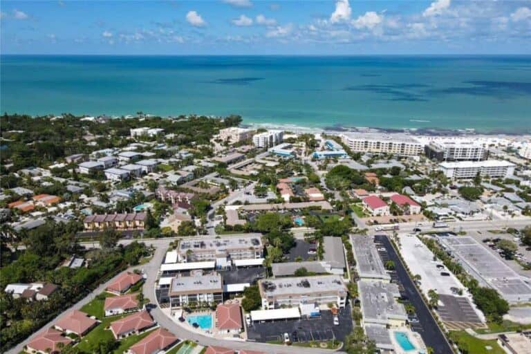 Vista Hermosa Condos in Siesta Key, FL. - Gulf of Mexico Aerial