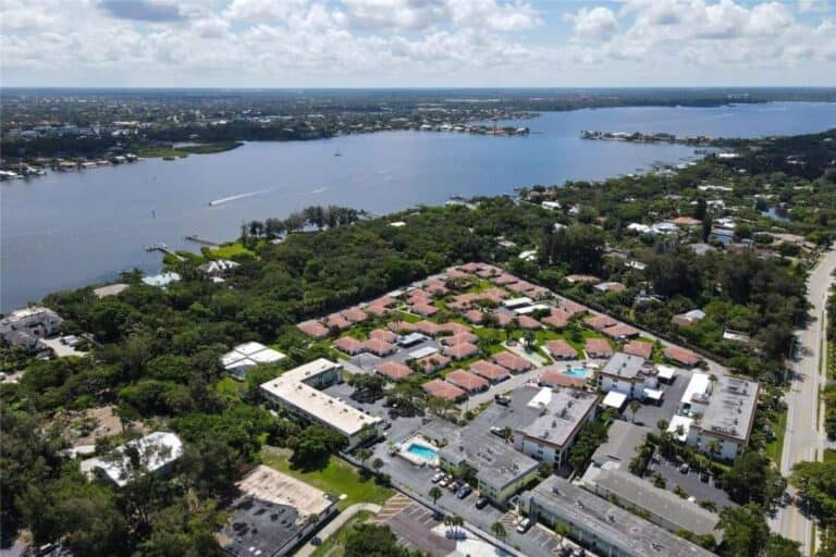 Vista Hermosa Condos in Siesta Key, FL. - Aerial