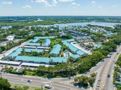 White Sands Village Condos in Siesta Key, FL. - Waterfront Aerial