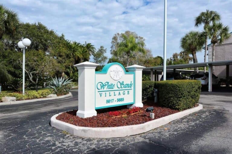 White Sands Village Condos in Siesta Key, FL. - Entrance Sign