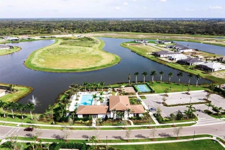 Artistry Homes in Sarasota, FL. - Amenity Center Aerial