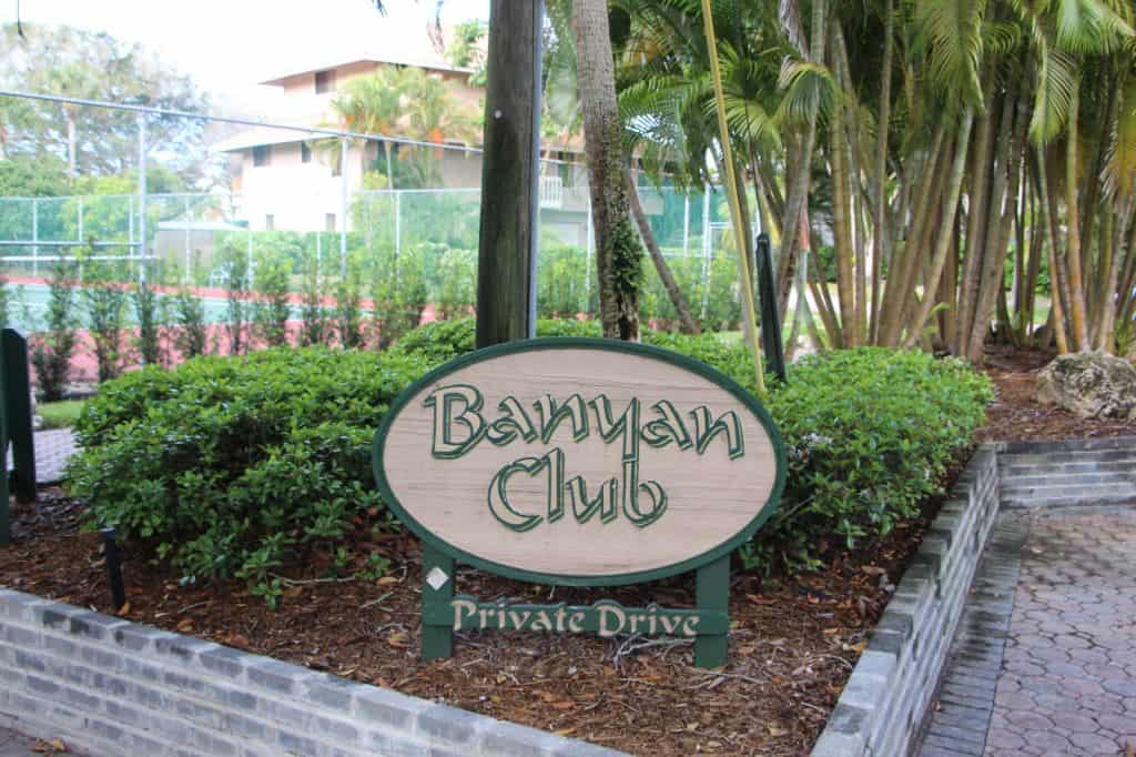 Banyan Club Homes in Siesta Key, FL. - Entrance Sign