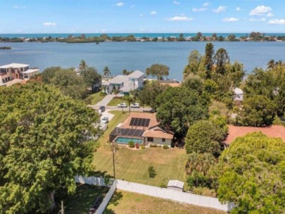 Bay Acres Homes in Osprey, FL. - Waterfront Aerial