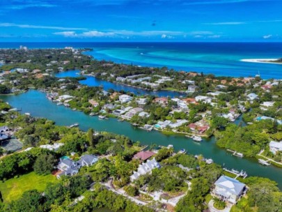 Bay Island Homes in Siesta Key, FL. - Aerial