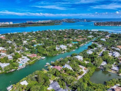 Bay Island Homes in Siesta Key, FL. - Aerial