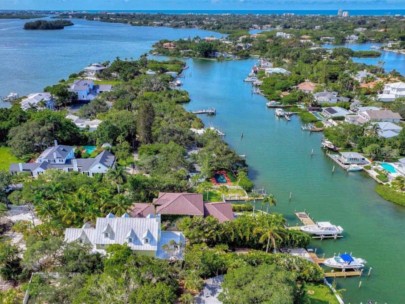 Bay Island Homes in Siesta Key, FL. - Aerial