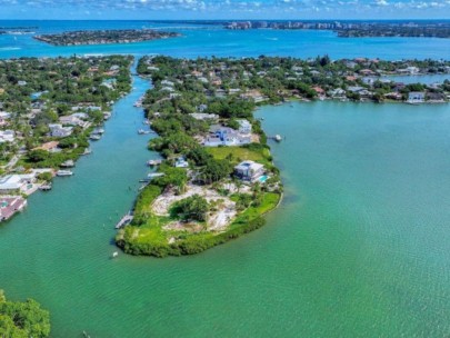 Bay Island Homes in Siesta Key, FL. - Aerial