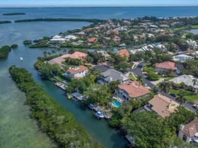 Bay Isles Homes in Longboat Key, FL. - Aerial