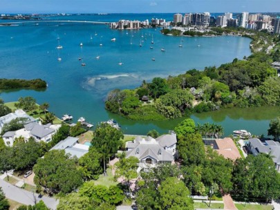 Baypoint Park Homes For Sale in Sarasota, FL. - Waterfront Aerial