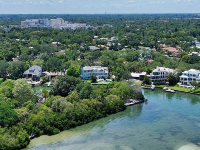 Baypoint Park Homes For Sale in Sarasota, FL. - Waterfront Aerial