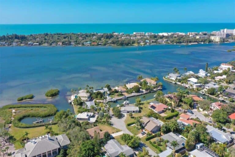 Bay View Acres Homes in Sarasota, FL. - Aerial