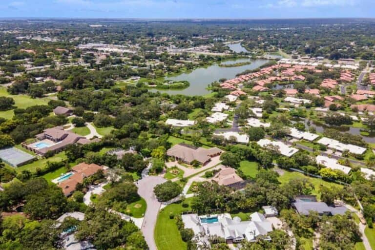 Beneva Oaks Homes in Sarasota, FL. - Aerial