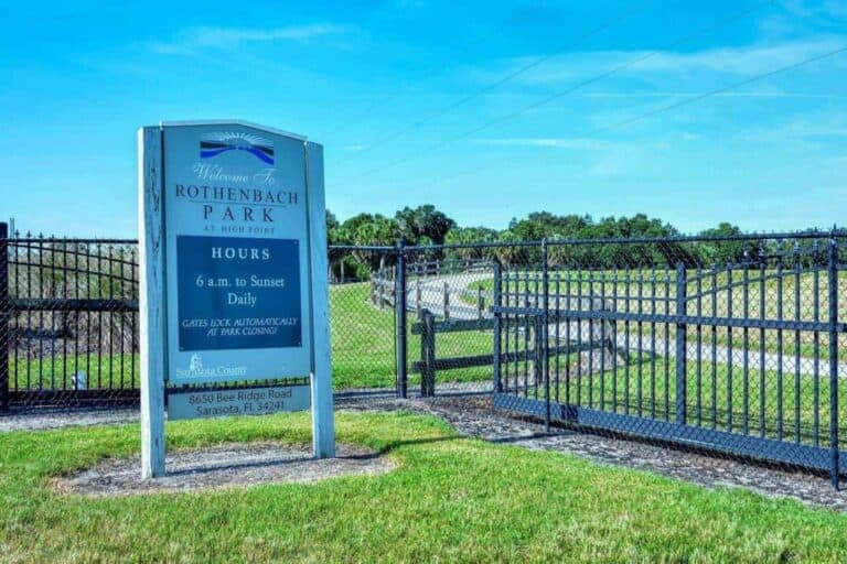 Bent Tree Homes in Sarasota, FL. - Rothenbach Park Sign