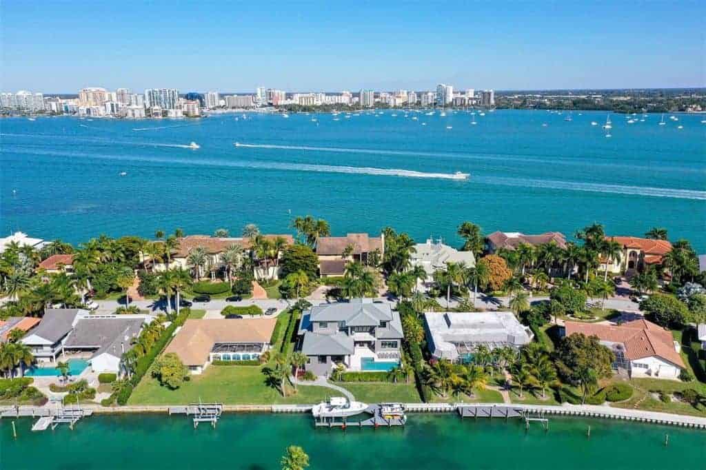 Bird Key Homes in Sarasota, FL. - Community Aerial