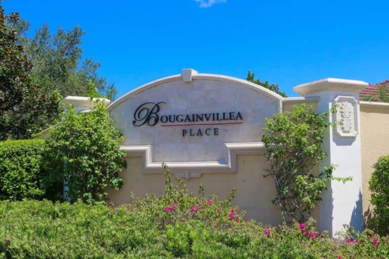 Bougainvillea Homes in Ellenton, FL. - Entrance Sign