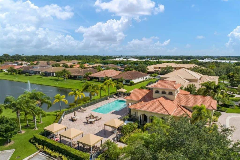 Bougainvillea Homes in Ellenton, FL. - Amenity Center Aerial