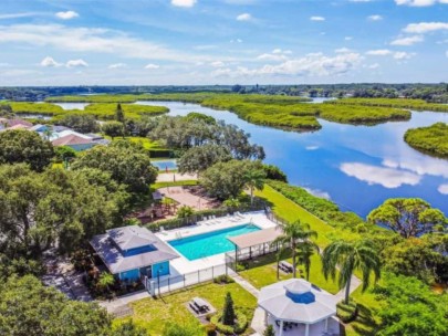 Braden River Lakes Homes in Bradenton, FL. - Amenity Center Aerial