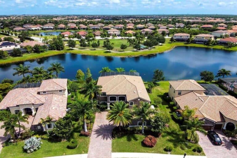 Bridgewater Homes in Lakewood Ranch, FL. - Lake Aerial