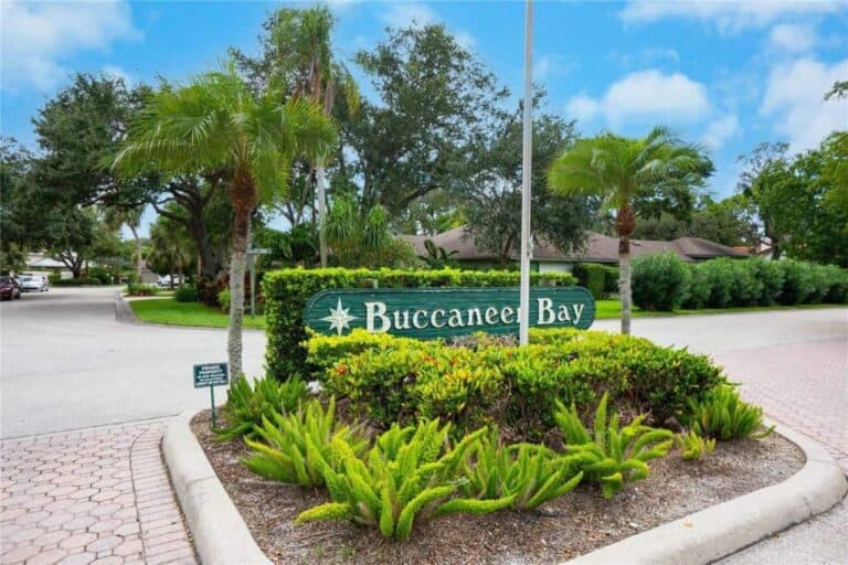 Buccaneer Bay Homes in Sarasota, FL. - Entrance Sign