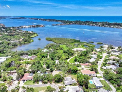 Cedar Cove Homes in Sarasota, FL. - Waterfront Aerial