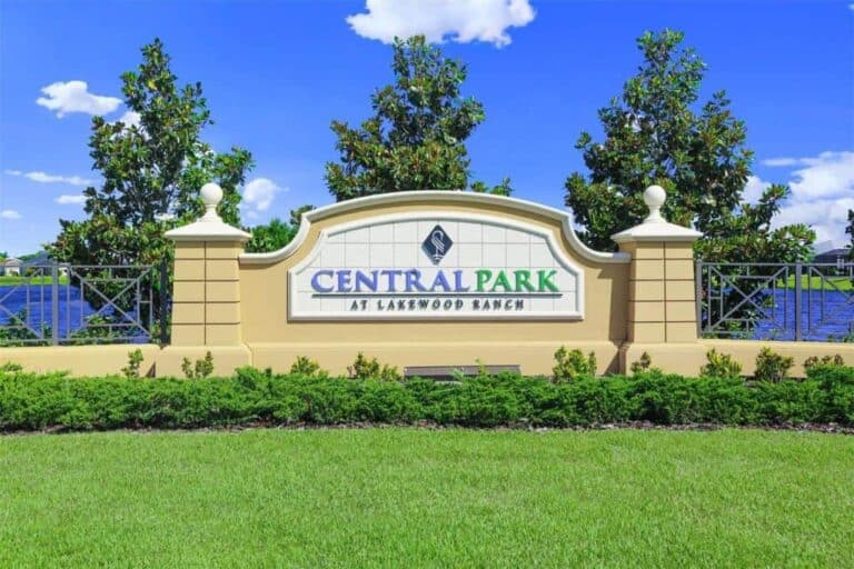 Central Park Homes in Lakewood Ranch, FL. - Entrance Sign