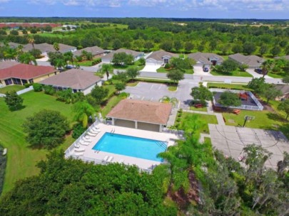 Chelsea Oaks Homes in Parrish, FL. - Pool Aerial